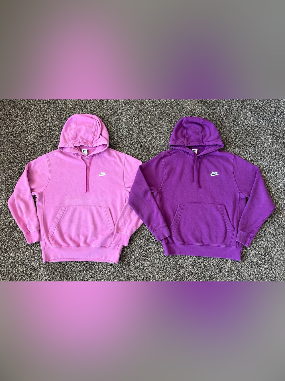 Nike Women’s Sportswear Club Fleece hooded sweatshirts (2) size small